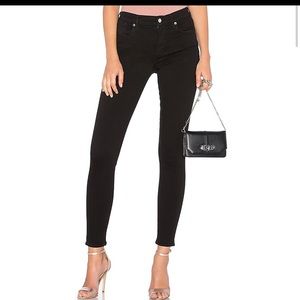 AGOLDE Sophie Skinny in Jet High rise 28 BLACK